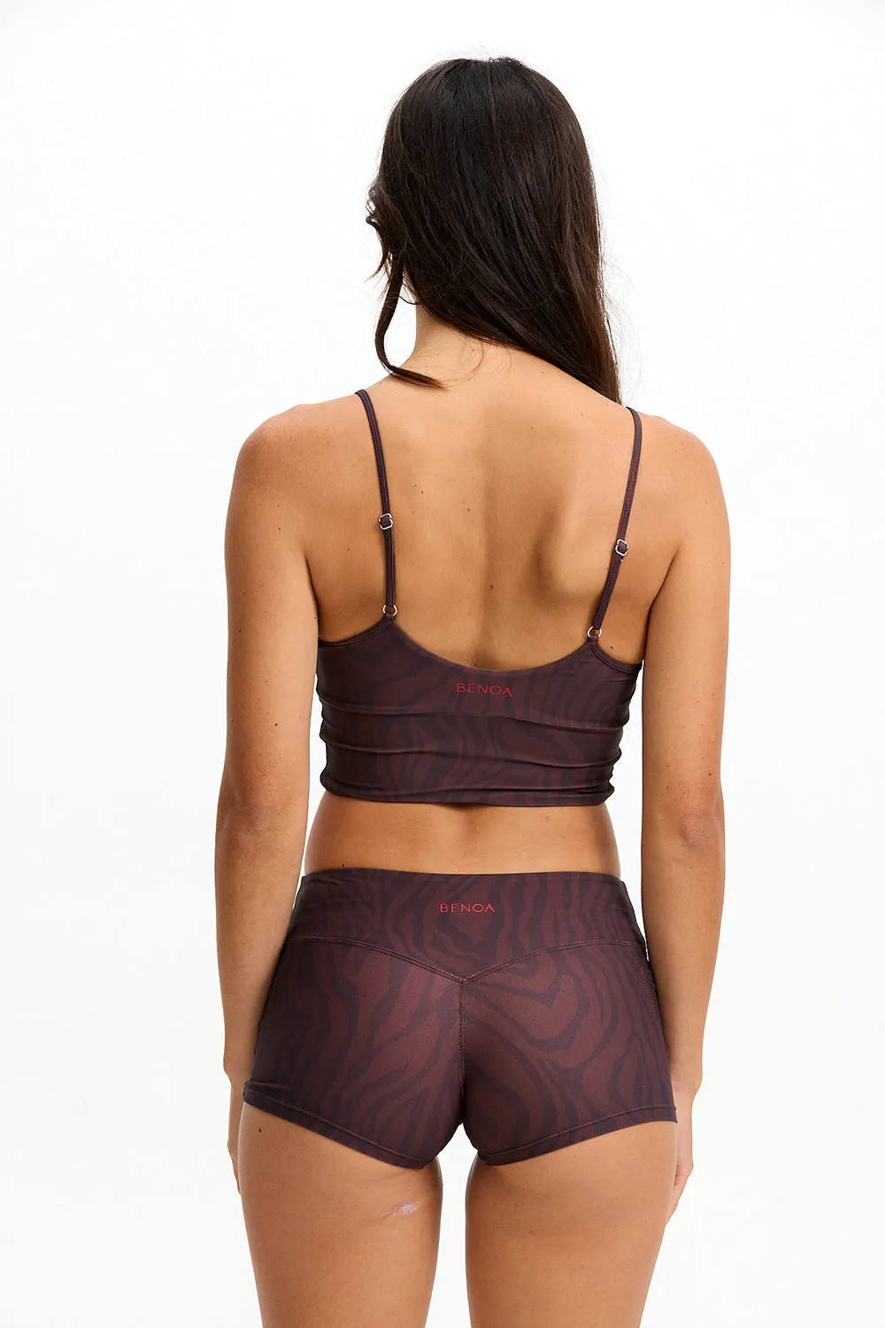 Benoa Active Tank in Chocolate Zebra sold by Society Bikini product image thumbnail 2
