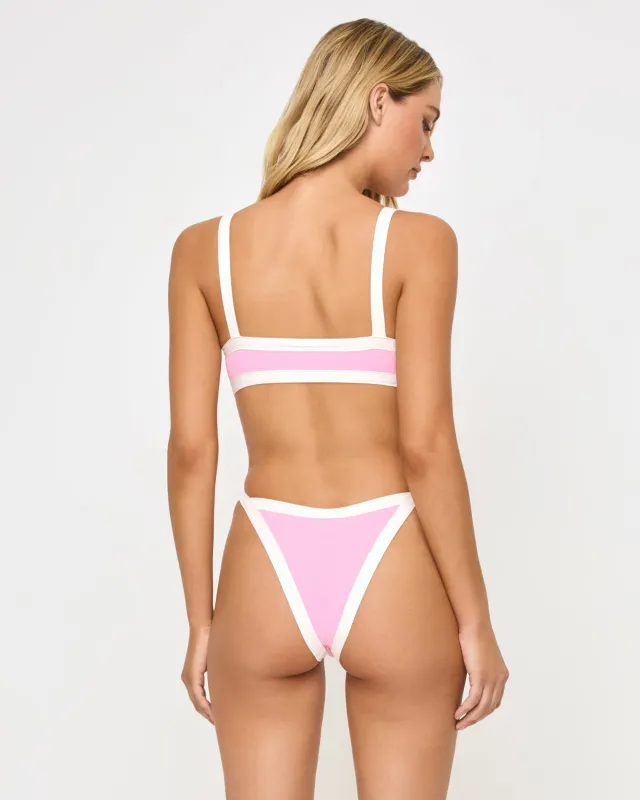 Ribbed Mackenzie Bikini Bottom - Pinksugar-Cream made by l*space