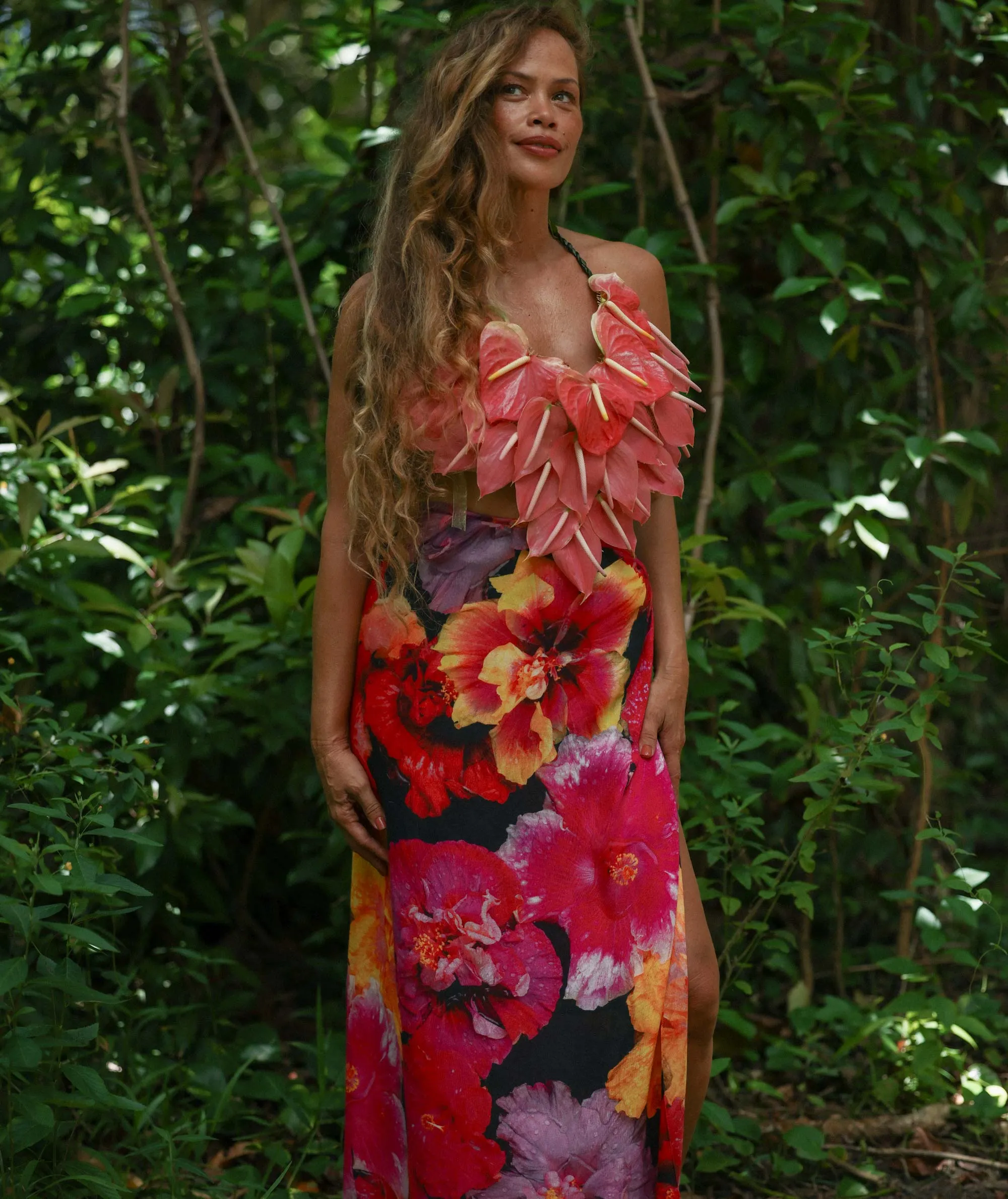 Hibiskiss Moon Pareo with Ocean Dreamer sold by Society Bikini