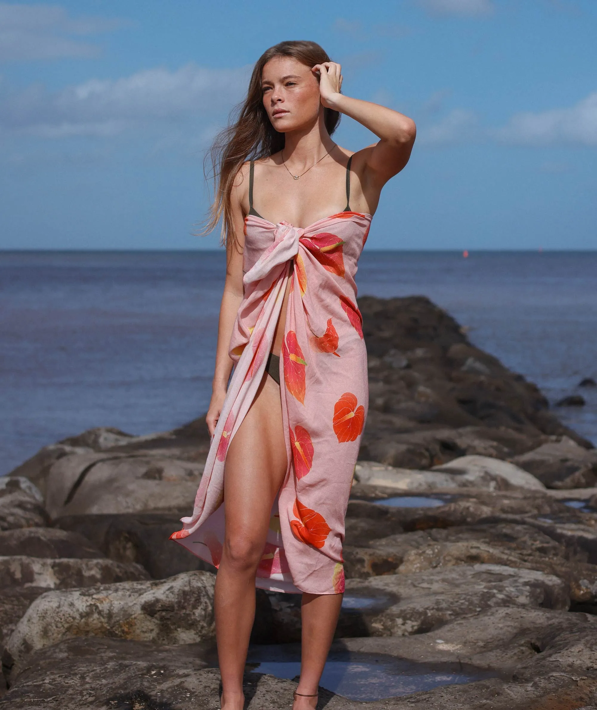 Hilo Anthurium Pareo sold by Society Bikini product image thumbnail 3