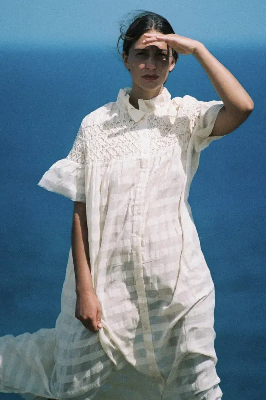 Olympia Etal Isabel Dress in Natural Check sold by Society Bikini