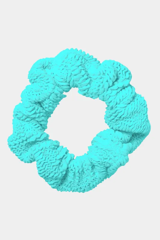 Hunza G Hair Scrunchie in Aqua made by Hunza G