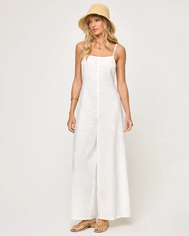 Jaida Jumpsuit - White sold by Society Bikini