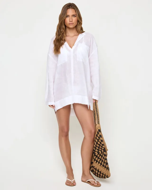 Oasis Tunic - White sold by Society Bikini