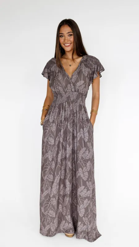 Kalo Patch / Moana Maxi Dress / Earth sold by Society Bikini