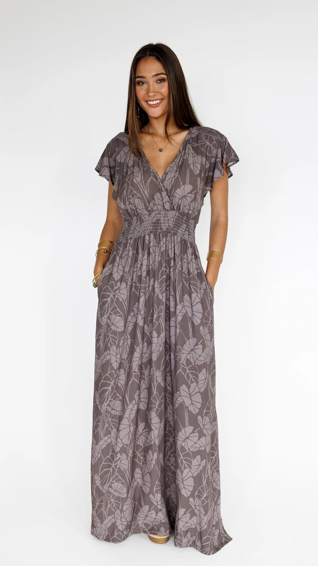 Kalo Patch / Moana Maxi Dress / Earth sold by Society Bikini