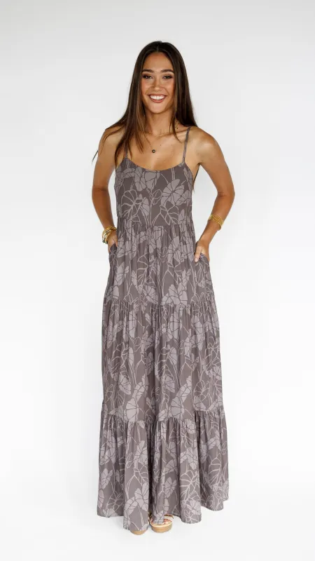 Kalo Patch / Haleiwa Maxi Dress/ Earth sold by Society Bikini