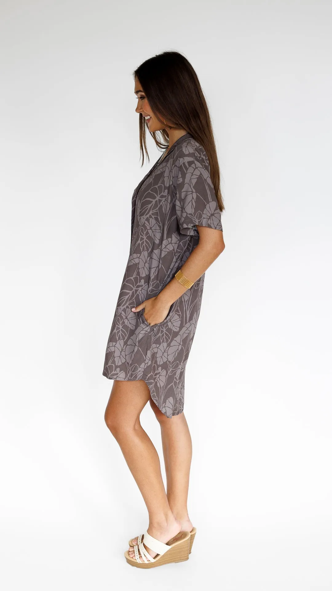 Kalo Patch / Paia Shirt Dress / Earth sold by Society Bikini product image thumbnail 2