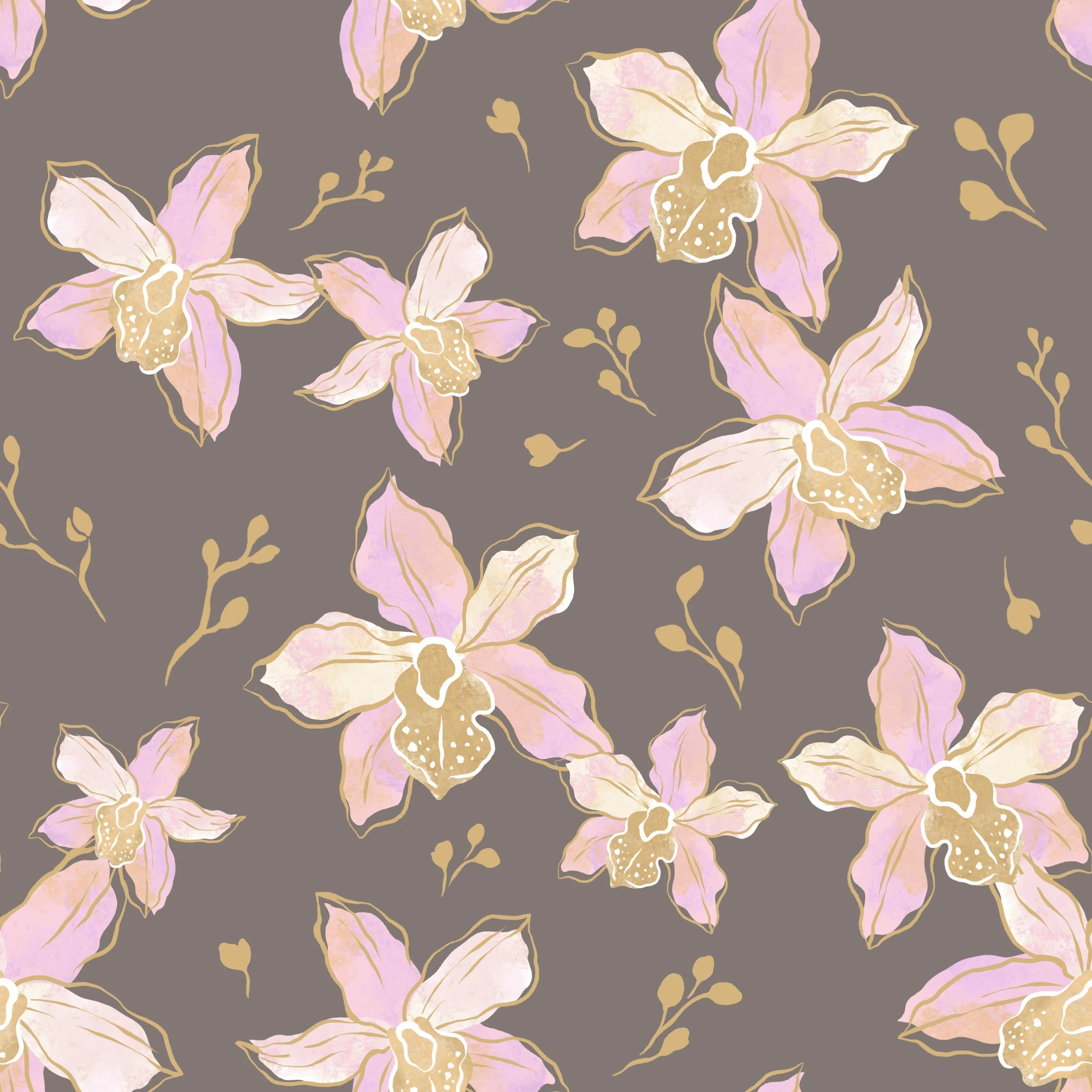 Orchid Blooms / Hanalei Cap Sleeve Top / Coconut Husk sold by Society Bikini product image thumbnail 3