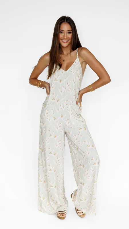 Heliconia / Haiku Jumpsuit / Mint sold by Society Bikini