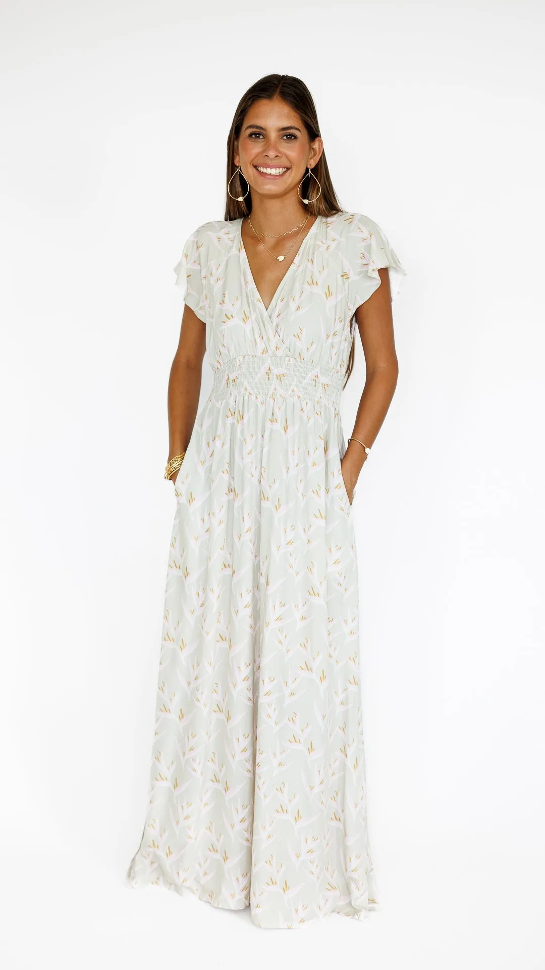 Heliconia / Moana Maxi Dress / Mint sold by Society Bikini