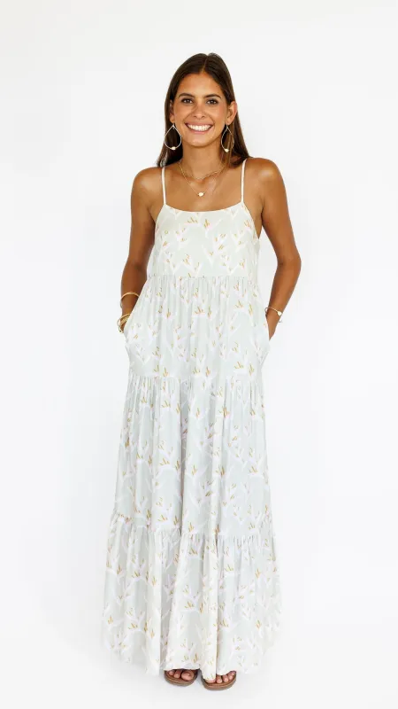 Heliconia / Haleiwa Maxi Dress / Mint sold by Society Bikini