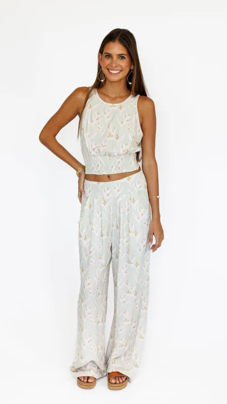 Heliconia / Hoku Tie-Back Top / Mint sold by Society Bikini