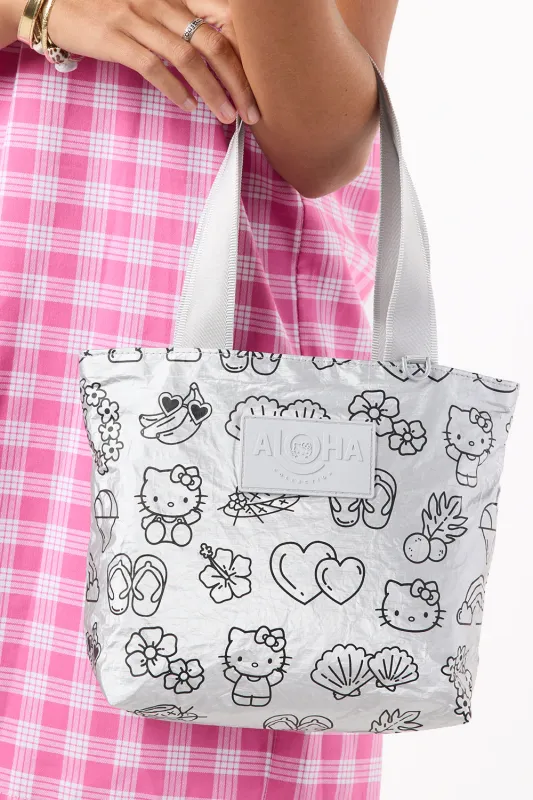 ALOHA x Hello Kitty Collection Aloha Icons Mini Tripper in Silver sold by Society Bikini