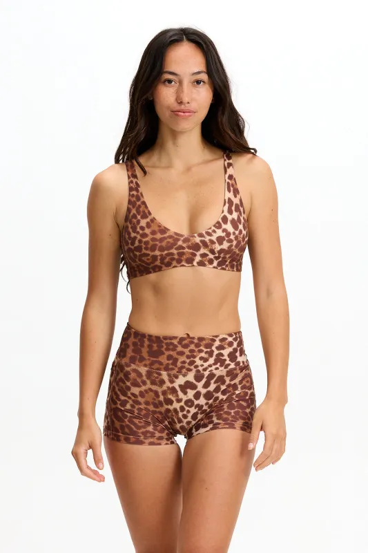 Benoa Swim 2.5" Booty Shorts in Sahara sold by Society Bikini