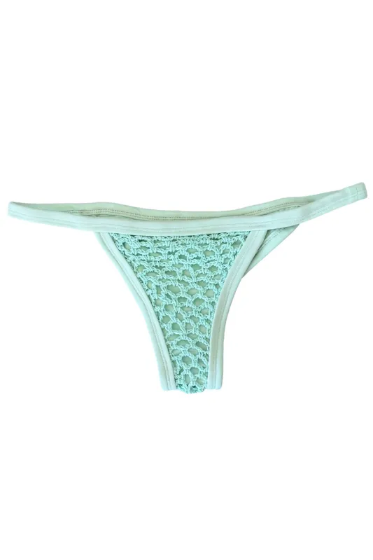 Posh Pua Kainalu Crochet Bottom in Melon sold by Society Bikini