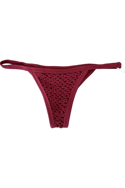 Posh Pua Kainalu Crochet Bottom in Terracotta sold by Society Bikini
