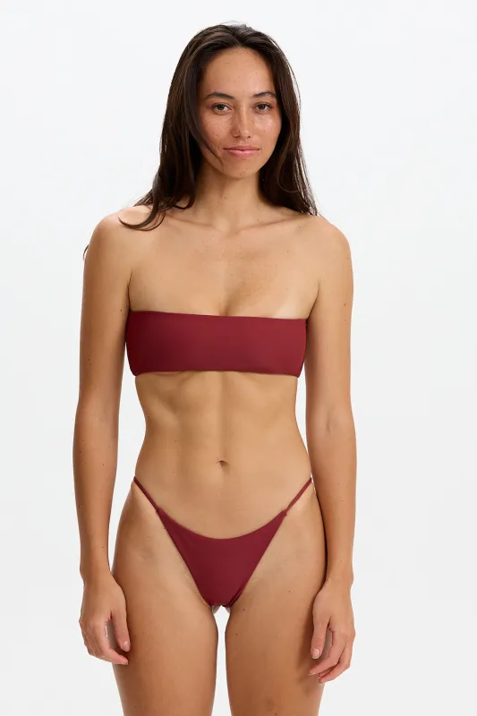 Benoa Swim Canggu Top in Cherry sold by Society Bikini