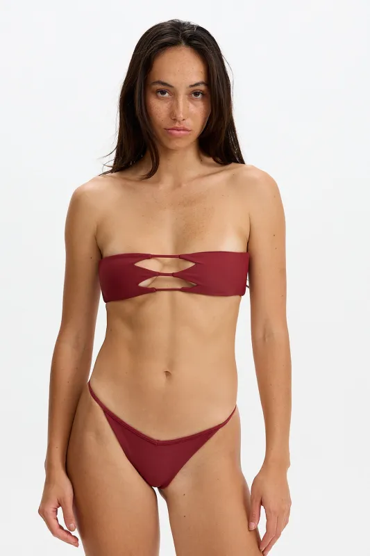 Benoa Swim India Top in Cherry sold by Society Bikini