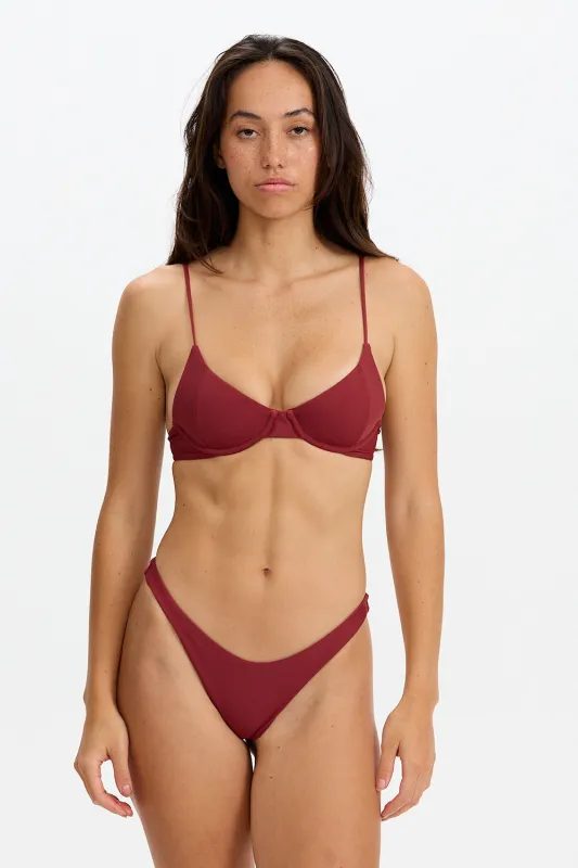 Benoa Swim Kylie Top in Cherry made by Benoa Swim