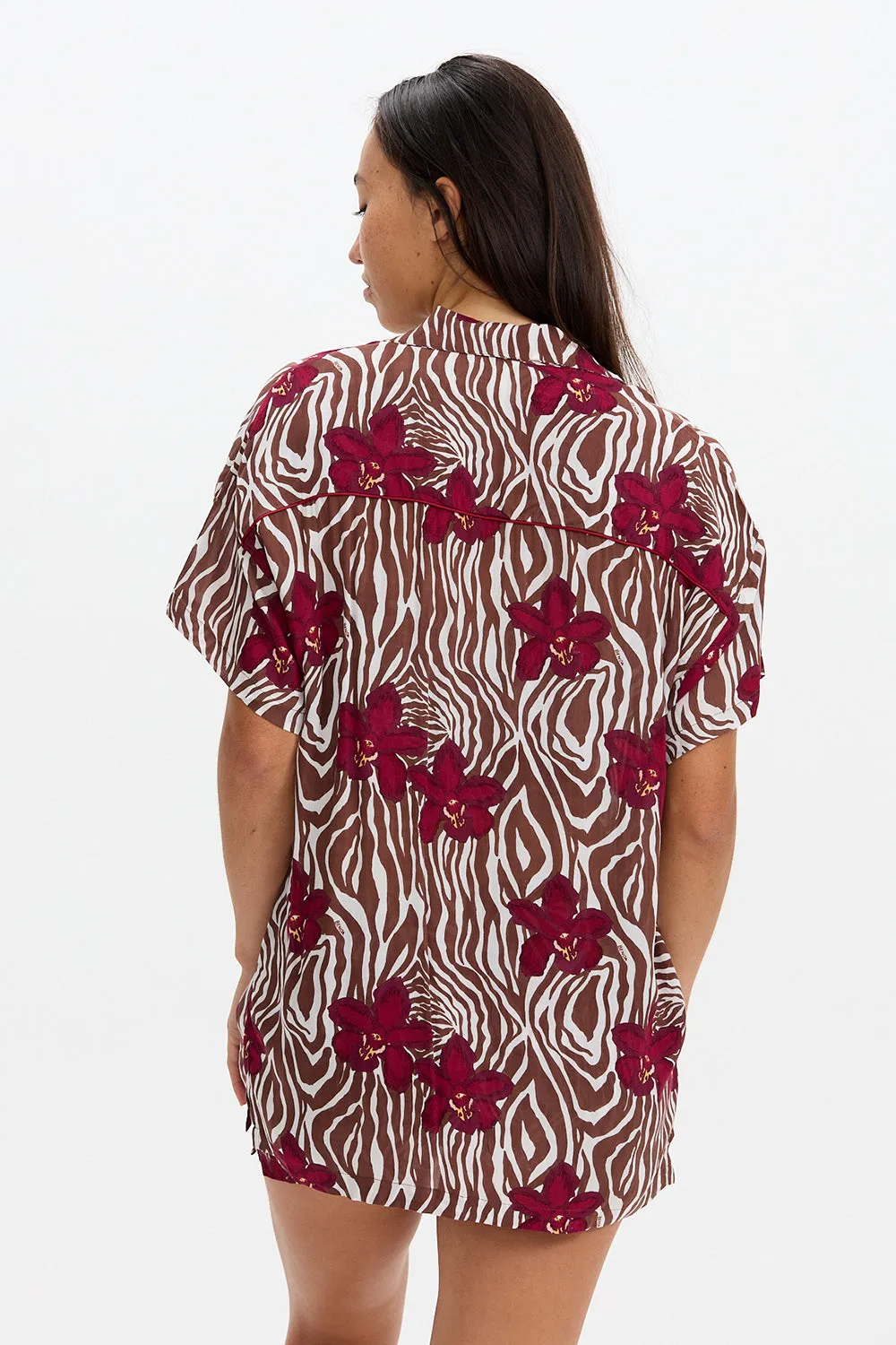 Benoa Swim Aloha Shirt Dress in Diva sold by Society Bikini product image thumbnail 3