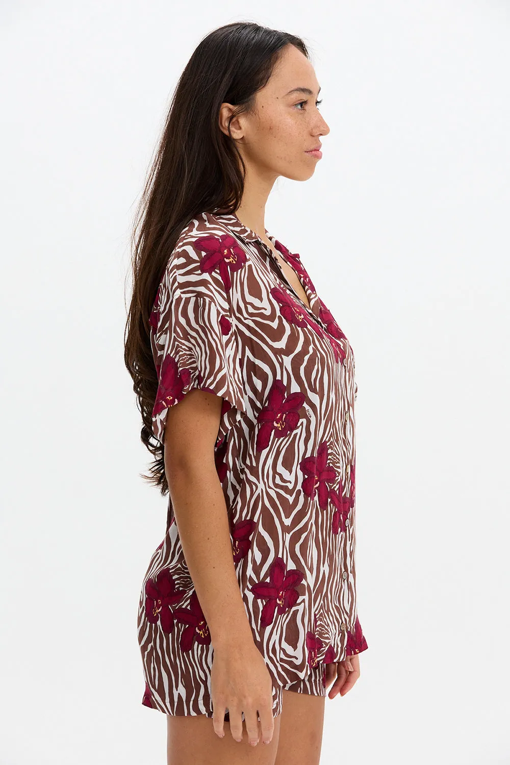 Benoa Swim Aloha Shirt Dress in Diva sold by Society Bikini product image thumbnail 2