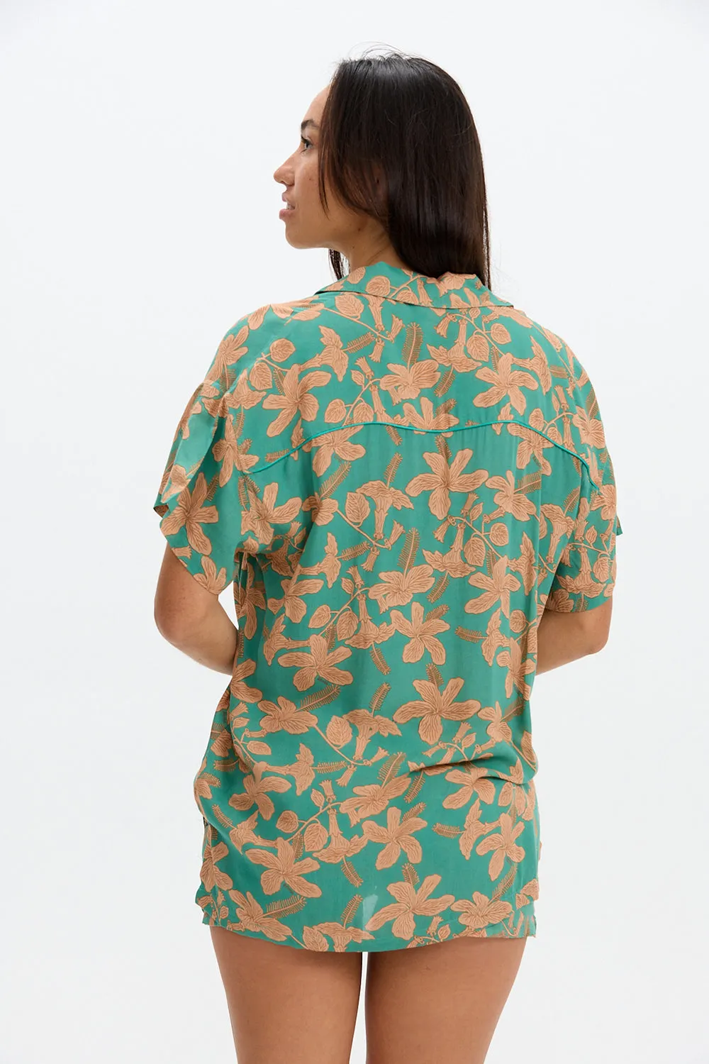 Benoa Swim Aloha Shirt Dress in Tropics sold by Society Bikini product image thumbnail 3