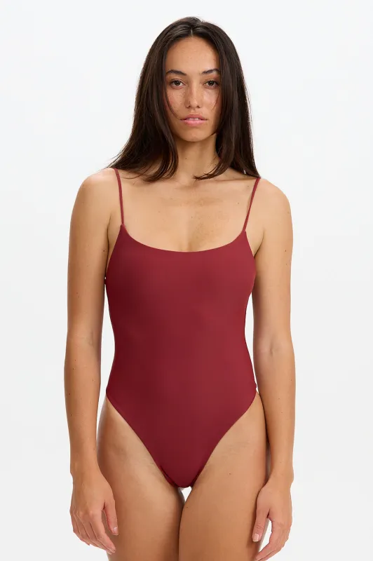 Benoa Swim Makenna One Piece in Cherry sold by Society Bikini