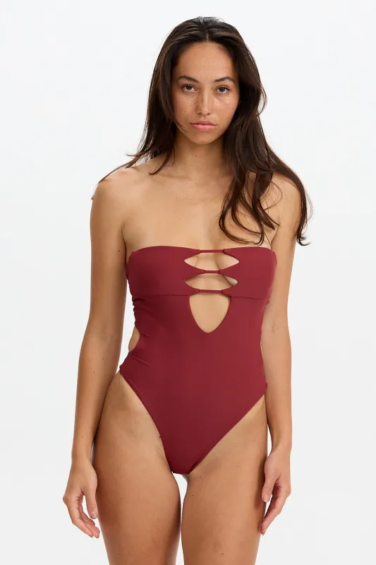 Benoa Swim India One Piece in Cherry sold by Society Bikini
