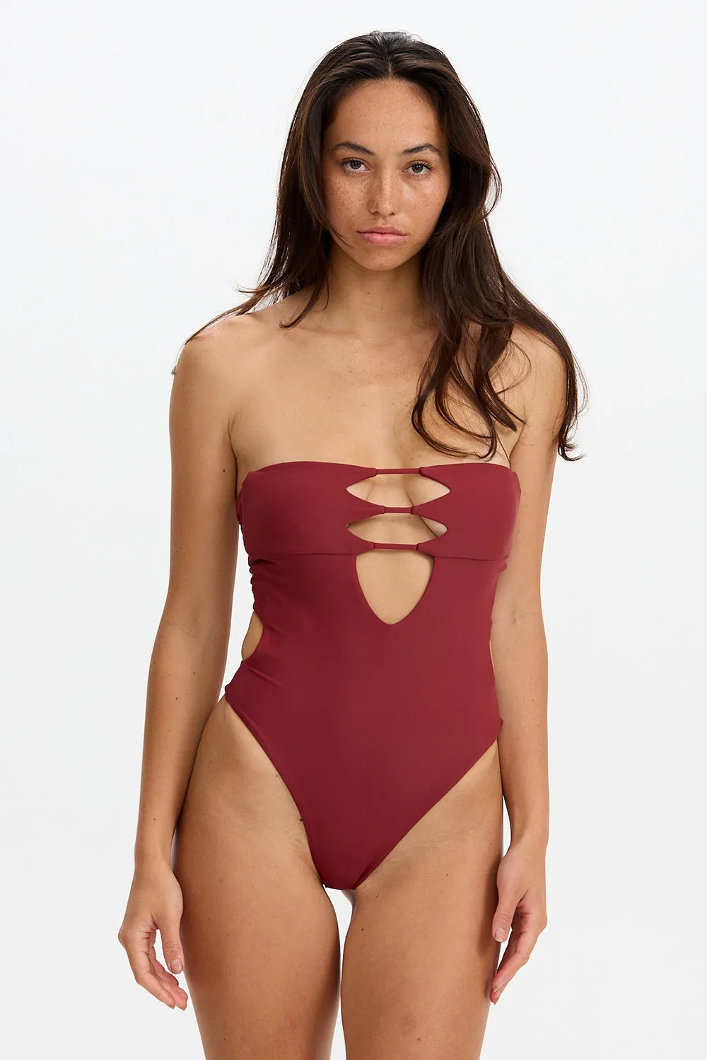 Benoa Swim India One Piece in Cherry sold by Society Bikini