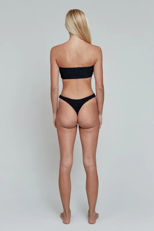 ACACIA Resort 2026 Oslo Shirred Bottom in Black sold by Society Bikini