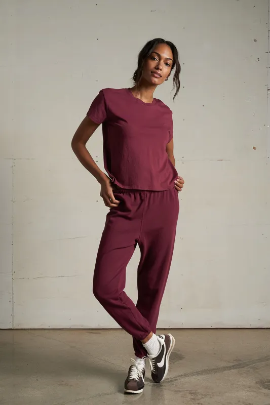 Harley Tee in Dark Burgundy made by Perfectwhitetee