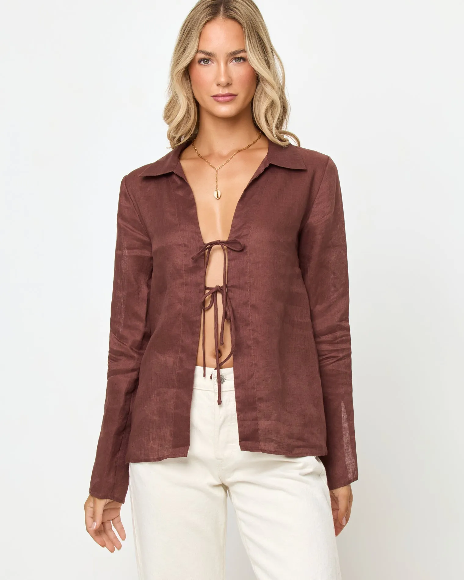 Venice Shirt - Cafe sold by Society Bikini product image thumbnail 3