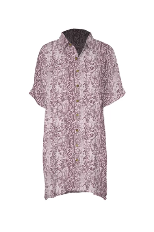 Mai Dylan Dress in Mauve Reptile- Last One made by Society Bikini