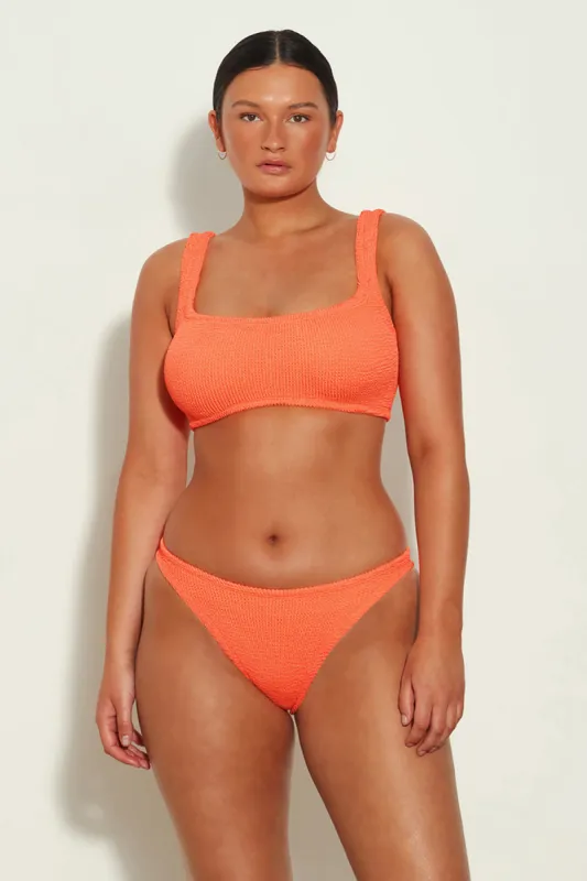 Hunza G Xandra Bikini in Metallic Orange sold by Society Bikini