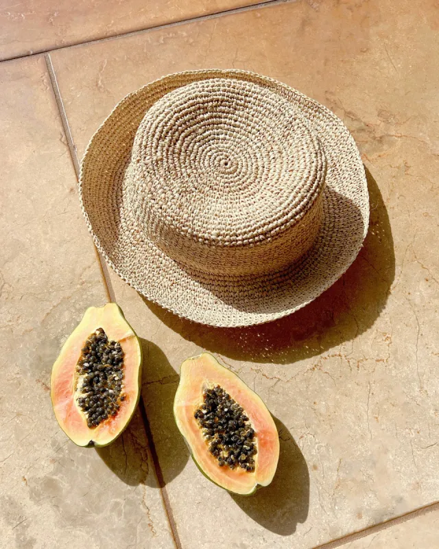 Isadora Bucket Hat - Natural sold by Society Bikini