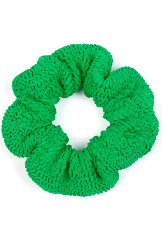 Hunza G Hair Scrunchie in Emerald made by Hunza G