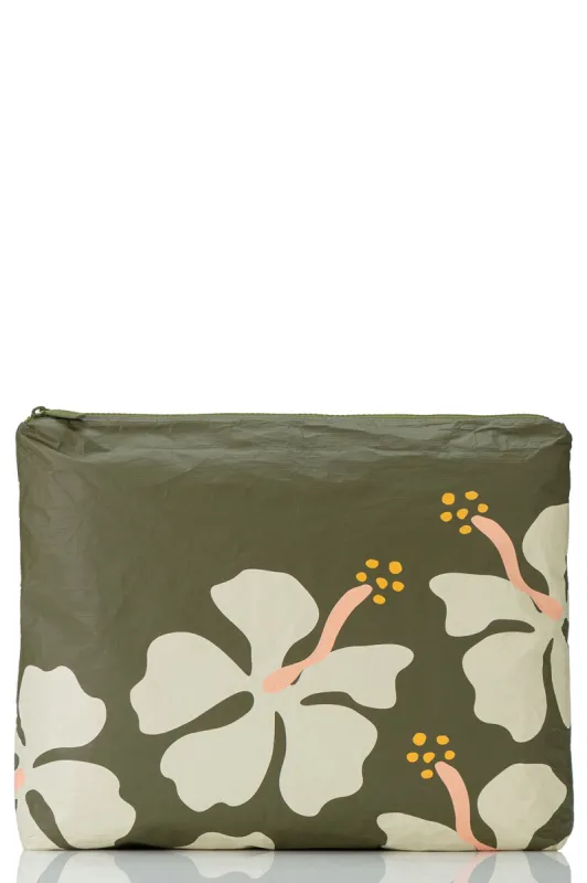 ALOHA Collection Max Mo'orea Pouch in Sand Dollar/Olive sold by Society Bikini