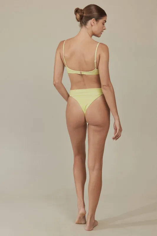 ACACIA Swimwear Mateo Lining Bottom in Pistachio Snake sold by Society Bikini
