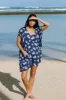 ACACIA *EXCLUSIVE* Mana Dress in Blue Island Orchid sold by Society Bikini