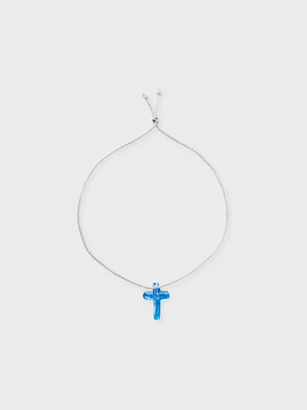 Semi Transparent Cross Glass Necklace made by Gimaguas