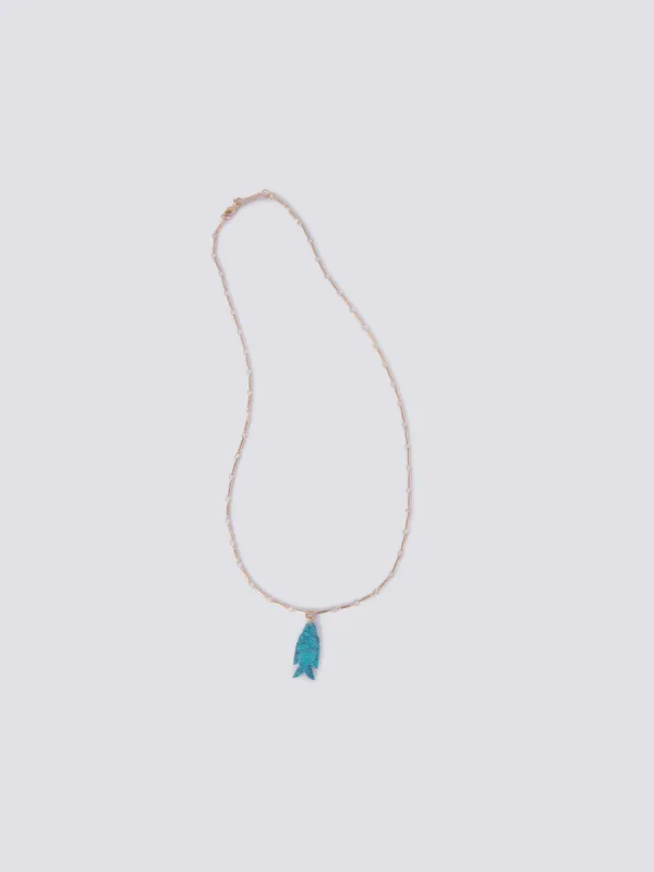 Blue Fish necklace sold by Gimaguas