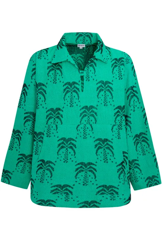 Green Palm Poncho made by Gimaguas