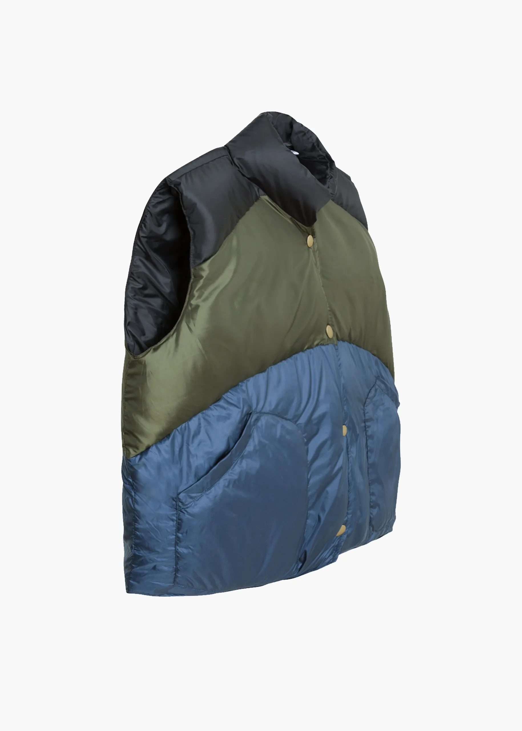 Green Trio Karuna Puffer Vest sold by Gimaguas