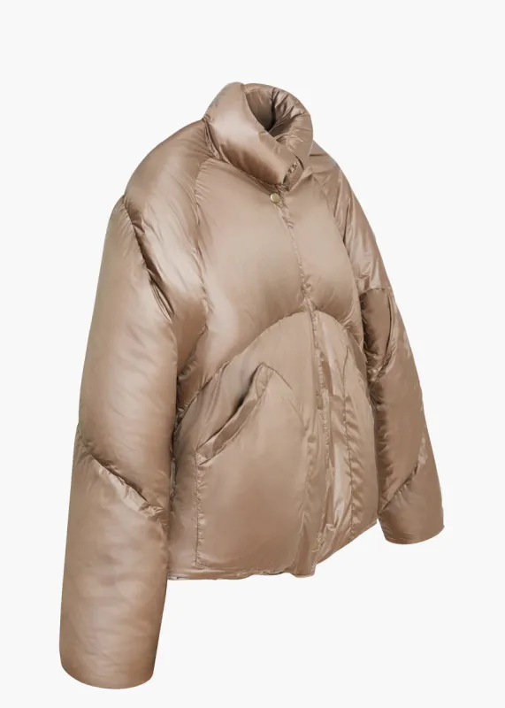 Caramel Karuna Puffer Jacket made by Gimaguas