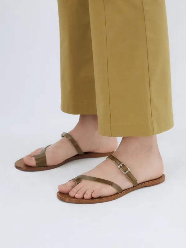 Kaki Bargiluna Sandals made by Gimaguas