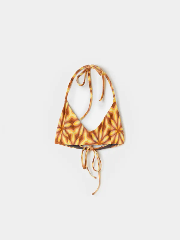 Yellow Graffiti Aiguablava Bikini Top sold by Gimaguas