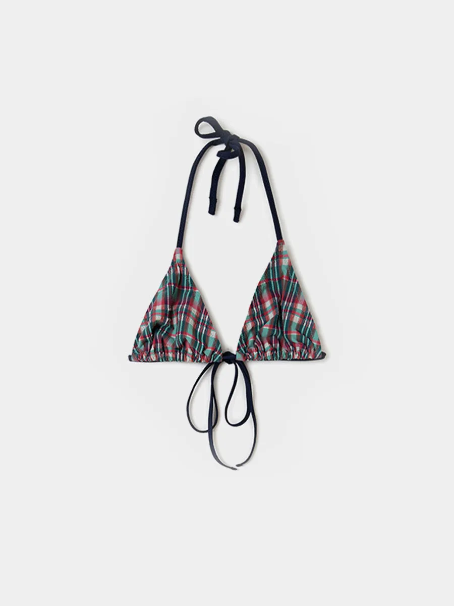 Red Checks Deia Bikini Top sold by Gimaguas