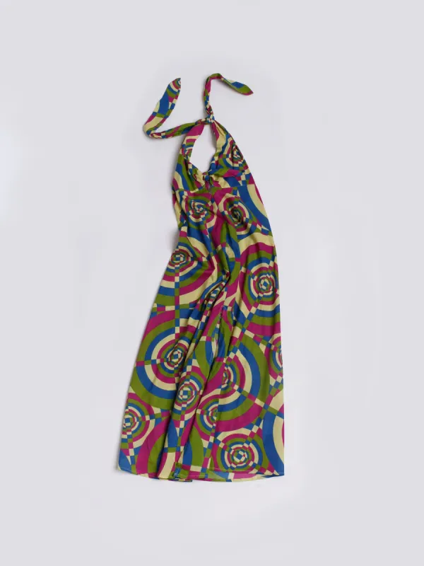 Pareo Dress Geo Print Blue made by Gimaguas