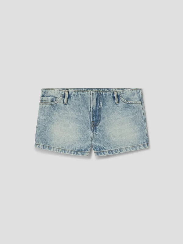 FLOR SHORTS WASHED BLUE made by Gimaguas